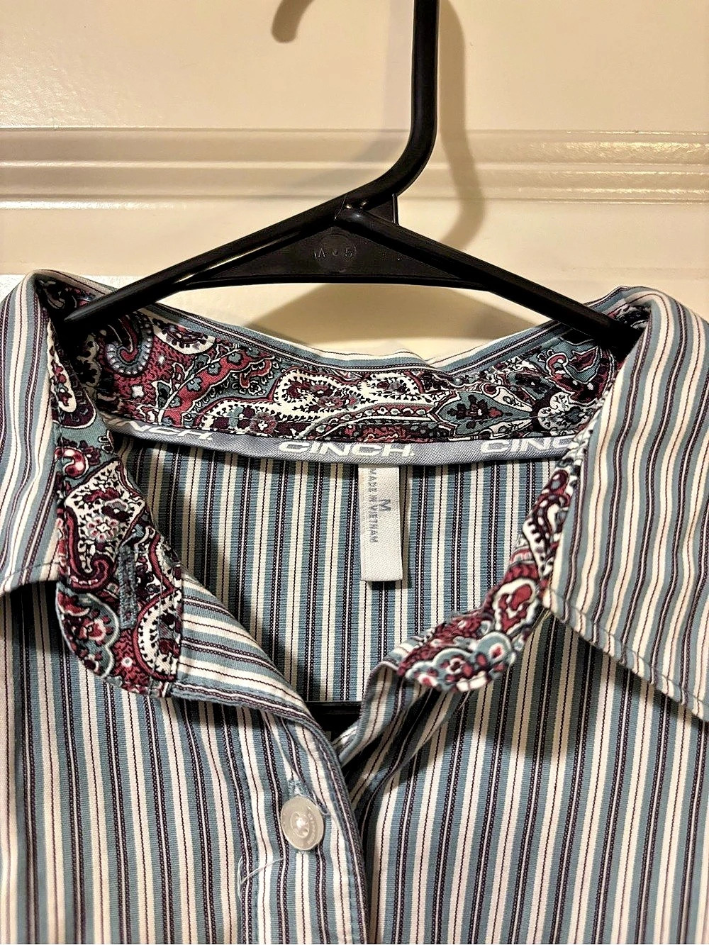 Cinch Striped Button Down - Picture 3 of 4